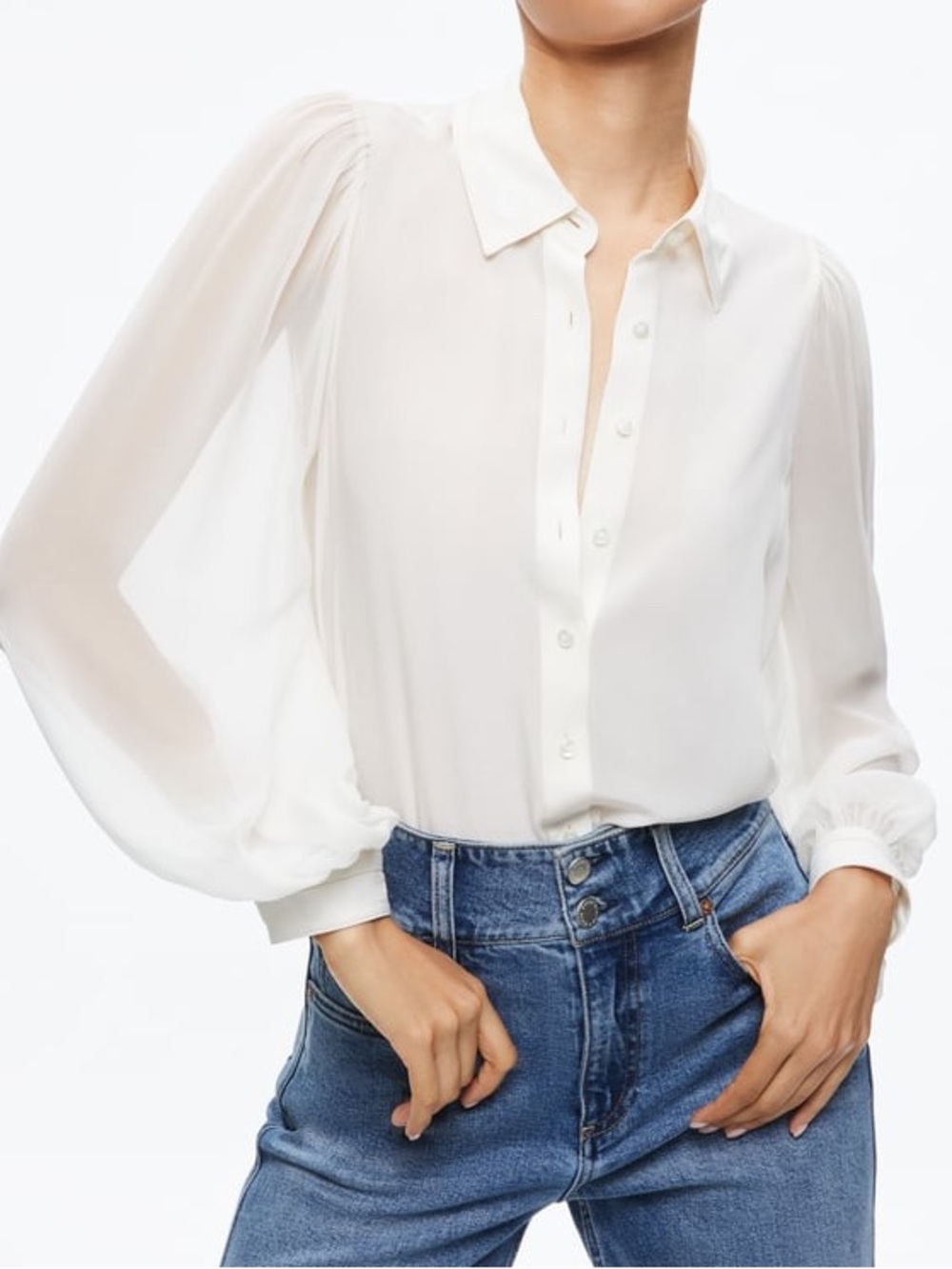 ALEXIA ADMOR $142 Rah Blouse - Ivory